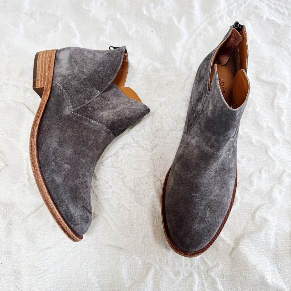 Kork-Ease Gray Ankle Boots - Picture 4 of 11